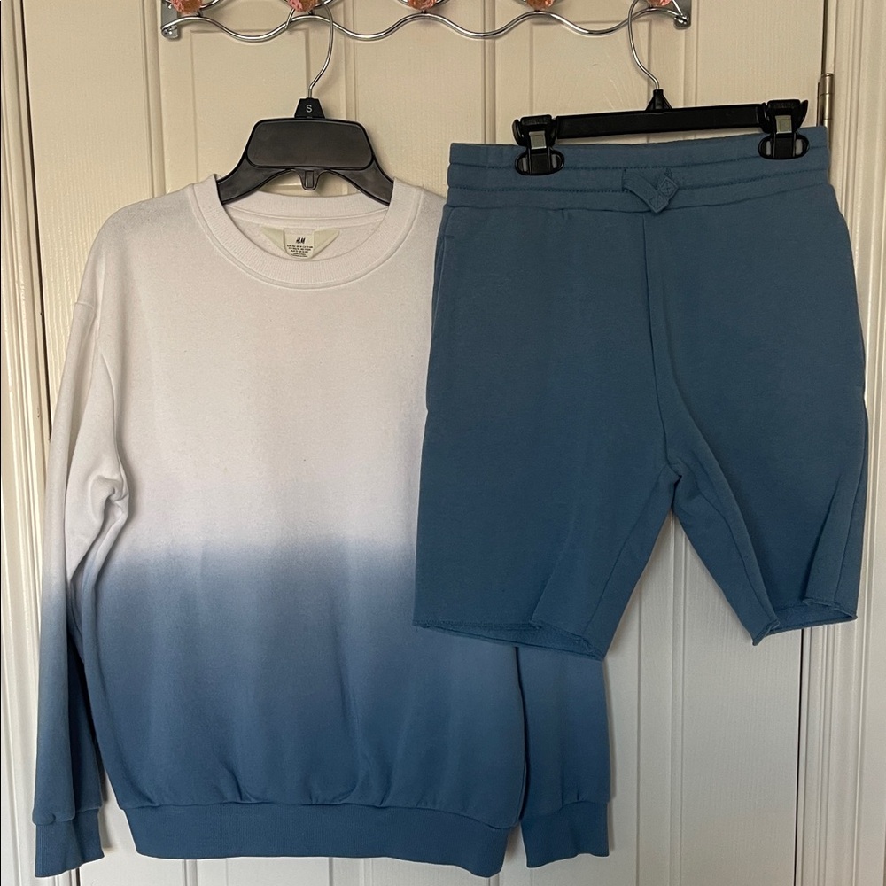 H&M Kids Blue and White Matching Set